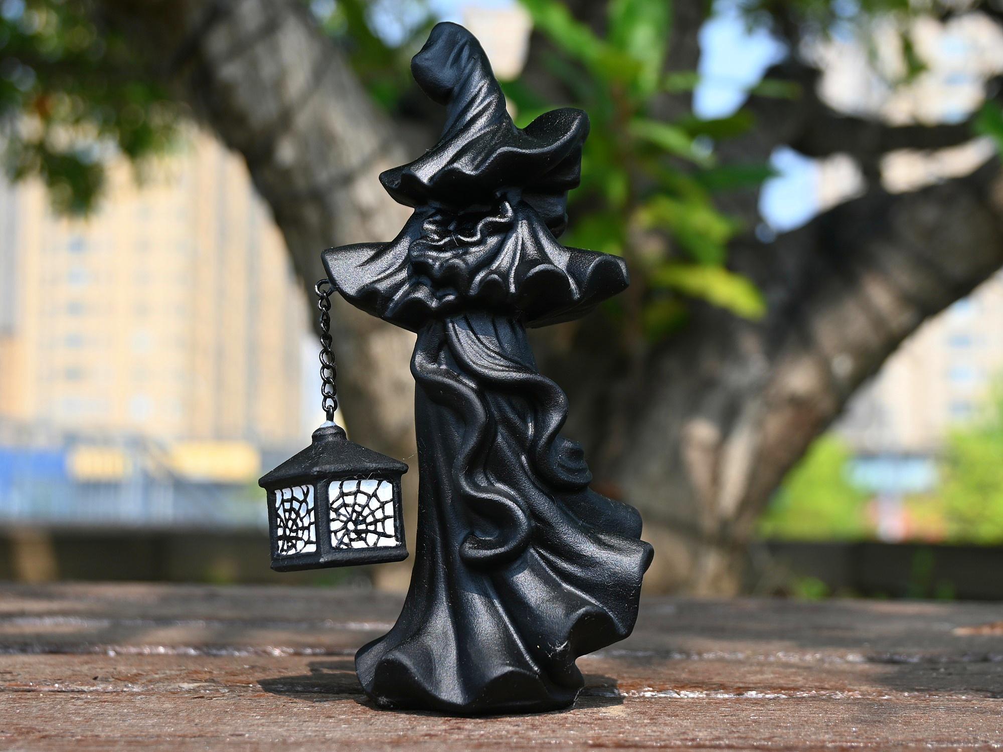 5.8インチ天然黒曜石魔女、クリスタルプレゼント、クリスタル魔女