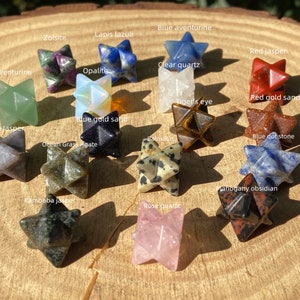 1PC Mini Natural Crystal Merkaba Star，Merkaba Star，Birthday gift，Quartz Crystal，Christmas gift，Crystal pendant，Crystal healing（random）