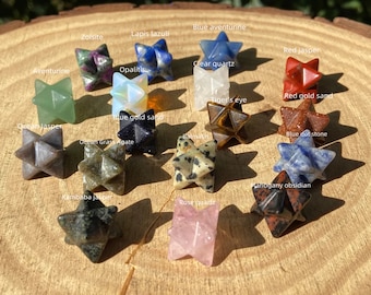 1PC Mini Natural Crystal Merkaba Star，Merkaba Star，Birthday gift，Quartz Crystal，Christmas gift，Crystal pendant，Crystal healing（random）