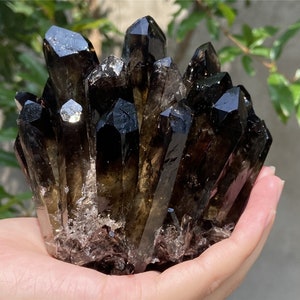 300G+ Smokey quartz Quartz Cluster/Christmas gift/Halloween gift/Smokey quartz VUG/Mineral Specimen Healing Degaussing