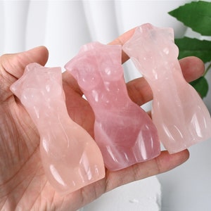 3&#39;&#39; Natural Rose quartz Beauty，Crystal goddess，Yoga Goddess，Quartz Crystal，Crystal gift，Crystal ornament，Crystal Healing 1PC