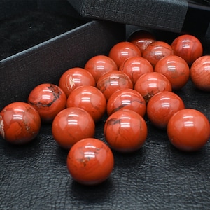 20PC Natural 15mm Red jasper ball，Crystal ball，Christmas gift，Halloween gift，crystal sphere Gift Set，crystal ball gift，crystal healing
