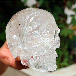 3.56LB Natural Clear quartz Skull，Quartz Crystal skull carved，Crystal gift，Crystal skull，Crystal healing  SL603
