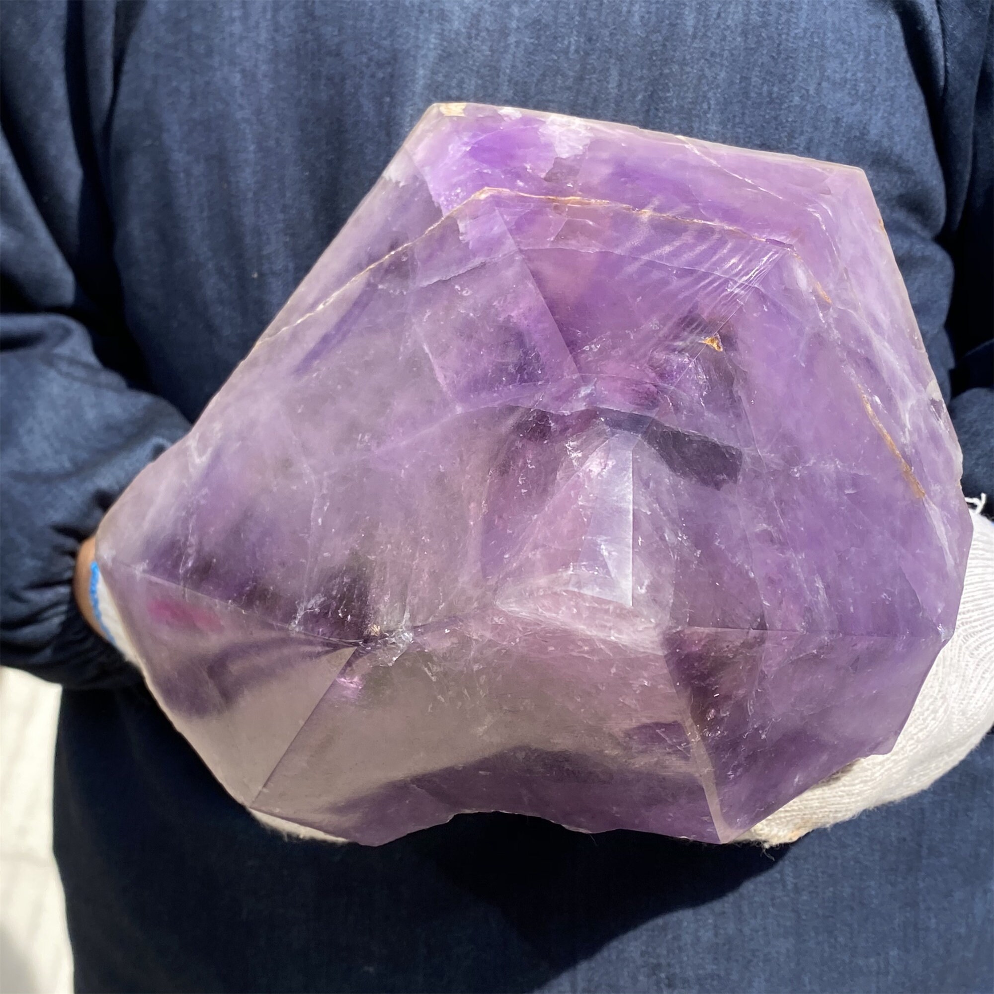 アメジストのポイント 24.42LB 天然アメジストポイント、水晶、レイキヒーリング、水晶