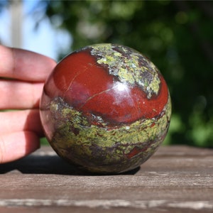 60mm Natural Dragon blood stone ballQuartz Crystal BallDragon blood stone ball by handCrystal Healing Divination ball Gift 1PC image 5