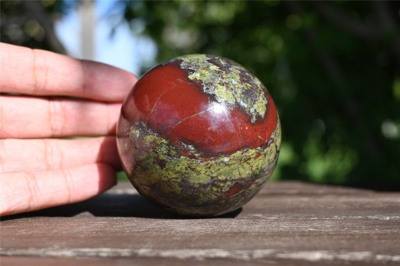 60mm Natural Dragon blood stone ballQuartz Crystal BallDragon blood stone ball by handCrystal Healing Divination ball Gift 1PC image 5