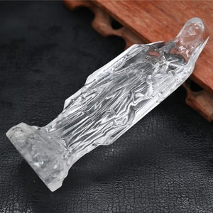 4&#39;&#39; Clear Quartz Jesus,Crystal Carved,Quartz Crystal Jesus Carving,Hand Carved Natural crystal，Crystal Decor,Reiki Healing Collection Gifts