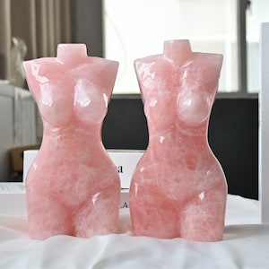 5.4&#39;&#39; Natural Hand Carved Rose quartz goddess，crystal beauty，Quartz Crystal，crystal skull healing，crystal gift，crystal healing 1PC