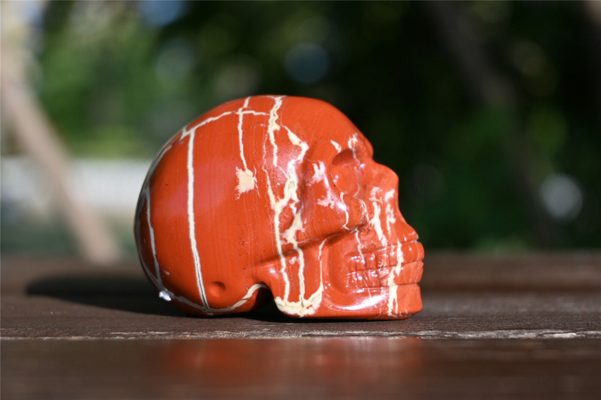 Red jasper skull - Etsy 日本