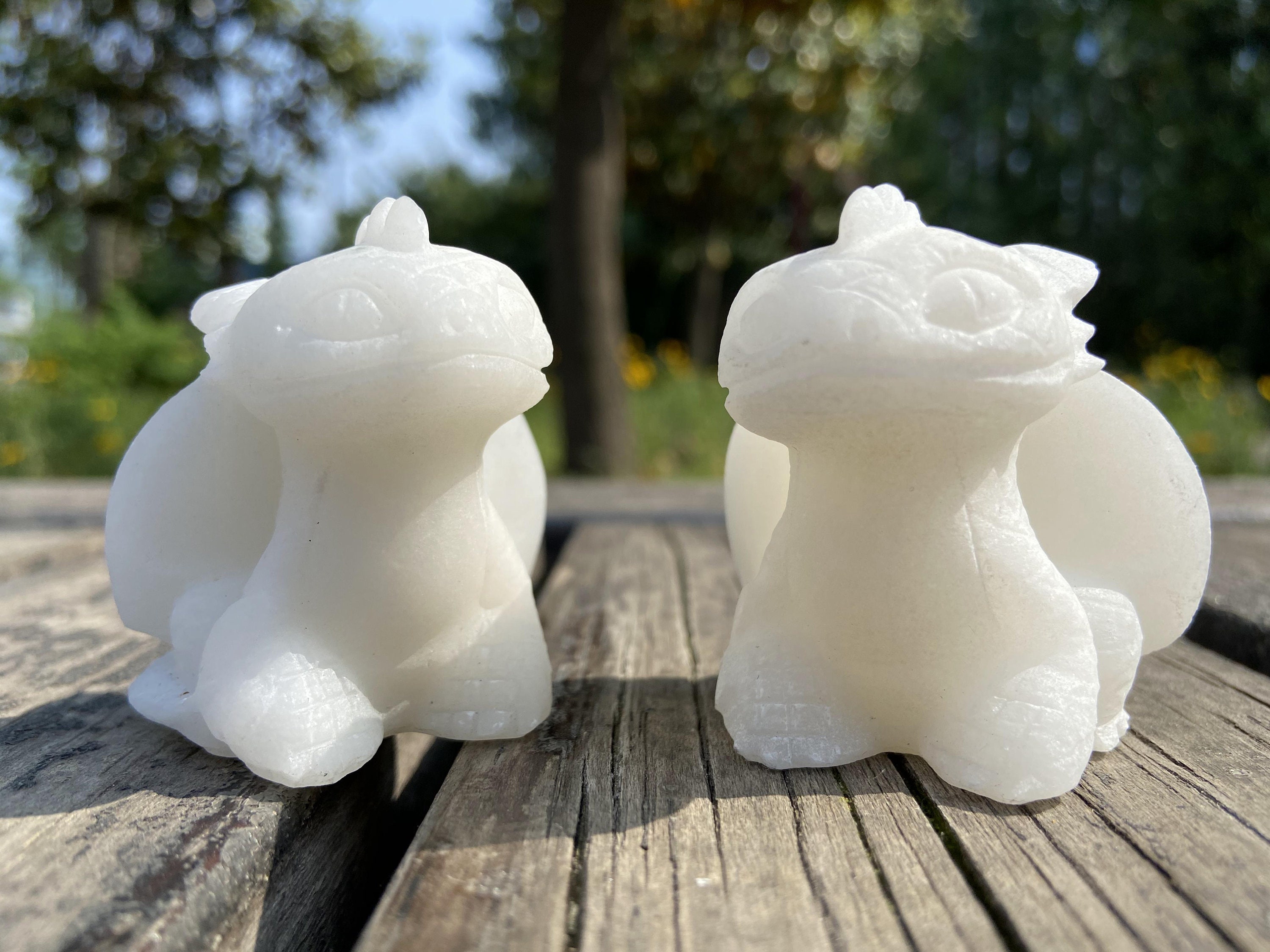 Dragón de jade blanco tallado a mano natural dragón de | Etsy