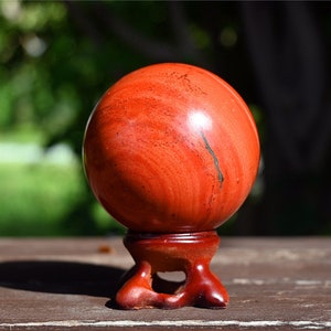 55mm+ Natural Red jasper ball，Quartz Crystal Ball，Red jasper Elves ball，Crystal gift，Crystal ornament，Crystal Healing 1PC