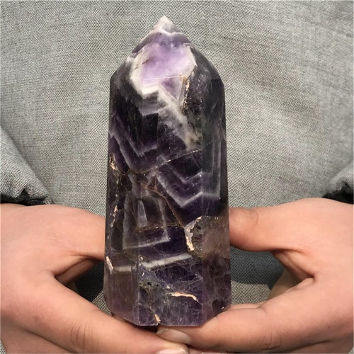 1.21LB Natural Elixir shops Dreamy purple obelisk, Quartz Crystal，crystal obelisk，Dreamy purple Point，crystal Healing，crystal Wand XA4653