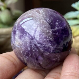 40mm Natural Dream amethyst SphereCrystal sphereQuartz Crystal BallLabradorite ball by handCrystal Healing Divination ball GiftBase image 5