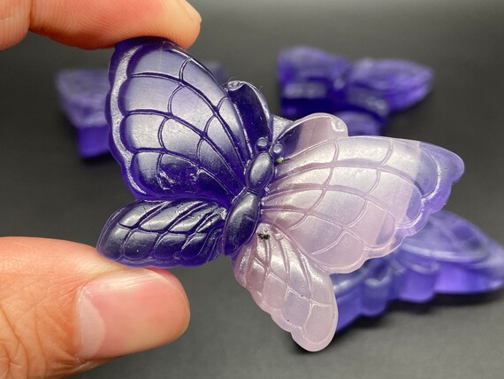 Beautiful Nature Fluorite Hand Carved Butterfly Beautiful Nature Fluorite Hand Carved Butterfly