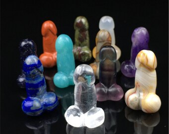 10PC Natural hand carved UssingiteMini Penis，Crystal stone，Quartz Crystal Point love stone/Healing Crystal/Chakra/Zen/Decor/Crystal Gift