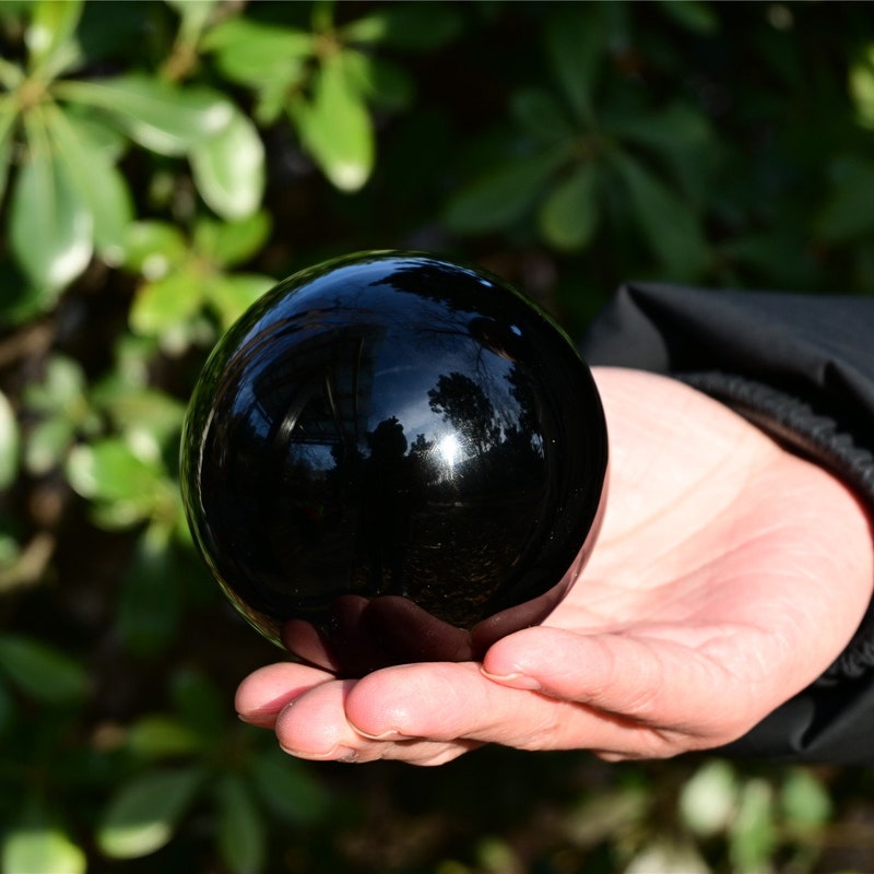 Obsidian Sphere - Etsy