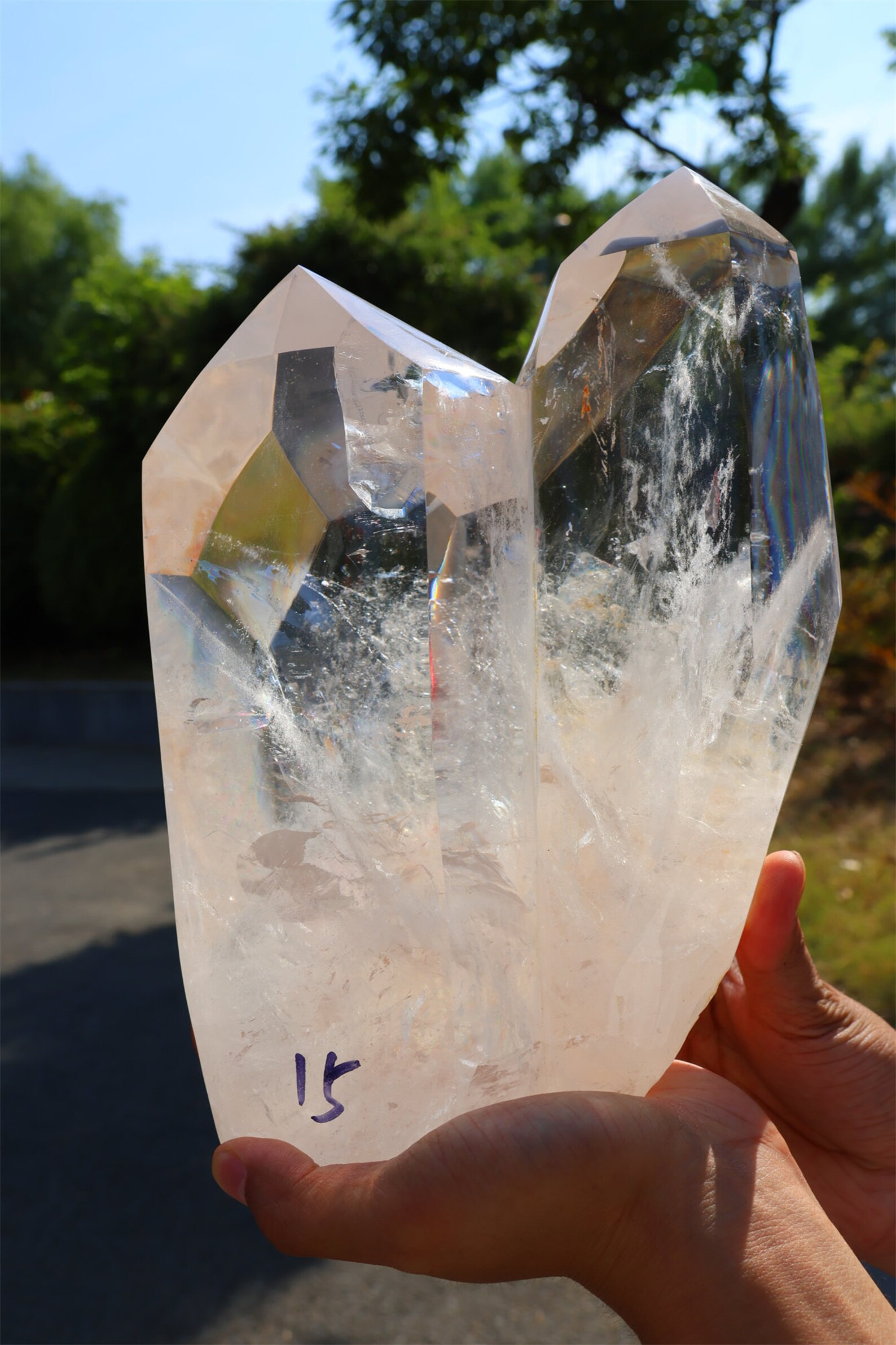 Quartz Column Rare!10.86lb Natural Clear Quartz Point Obelisk, Quartz Crystal,crystal ...