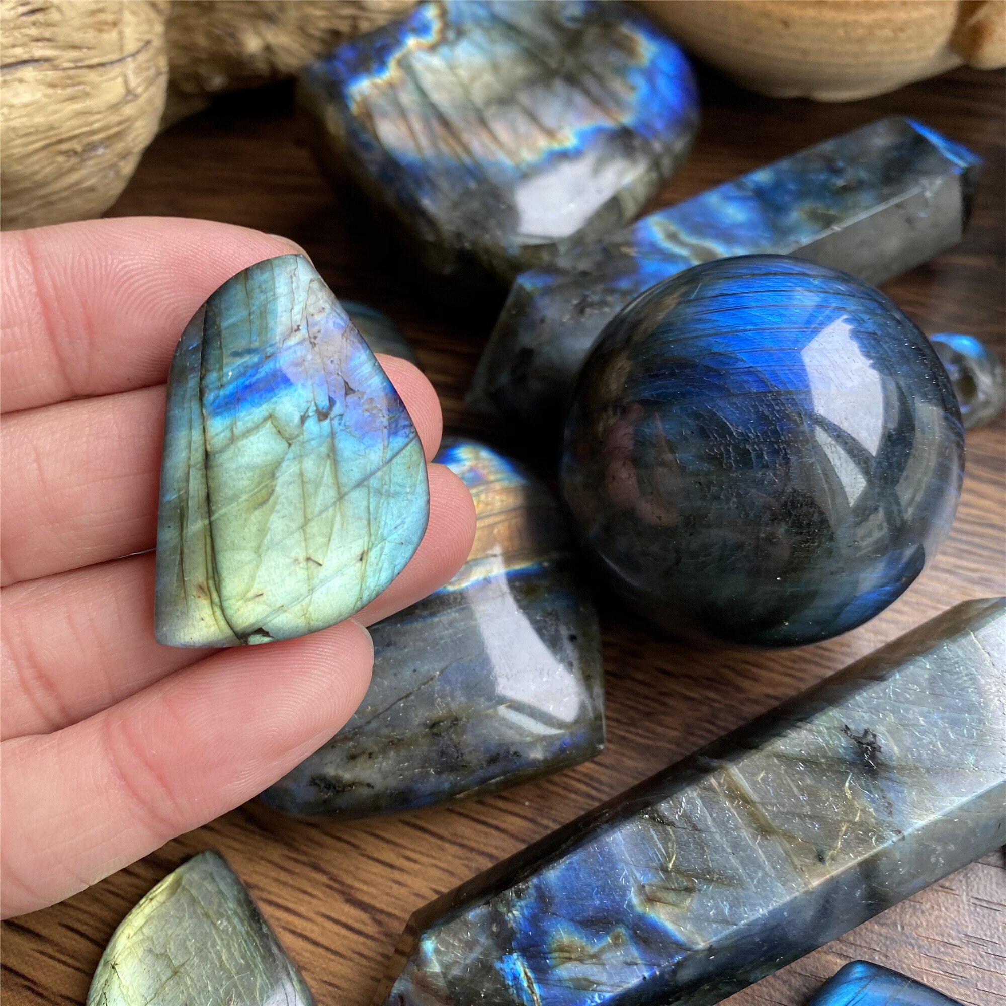 12PC Natural Labradorite Healing Crystal and Stones Gift Etsy Canada