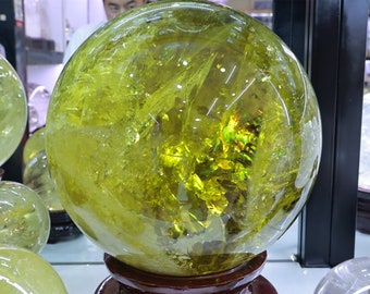 87.34LB Natural Citrine Ball，Crystal ball，Polishing ball，Quartz Crystal Sphere，Astrology ball，Decorate，Present，Gift，Reiki healing 5.18-16