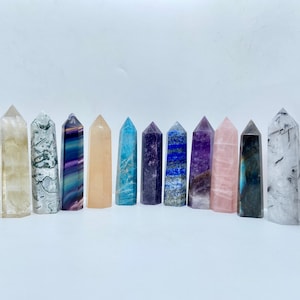 7-8CM Natural Hand carved Elixir crystal obelisk, Quartz Crystal，Festival gift，crystal decor，crystal bottle obelisk,crystal Healing