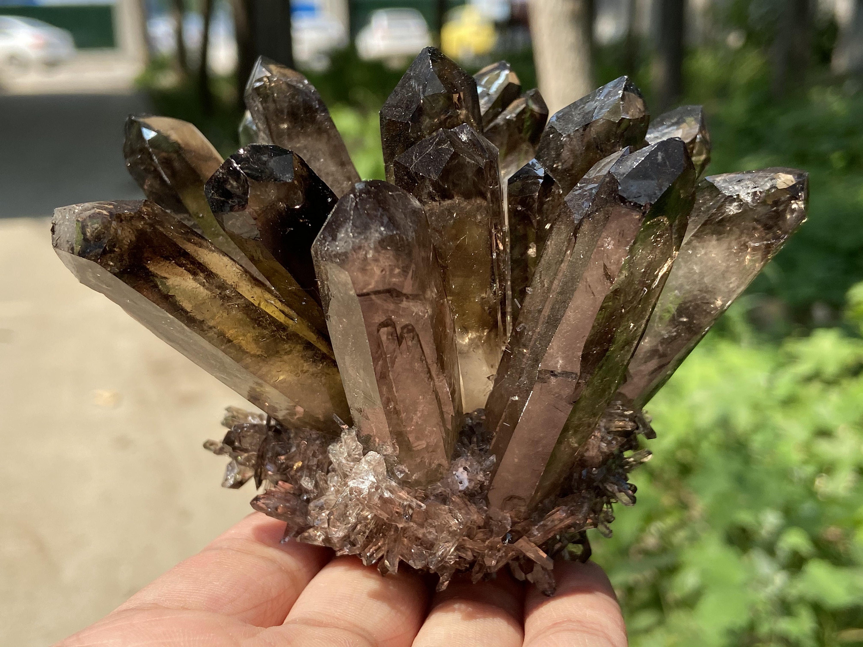 300G Artificial Laboratory crystal Smoky quartz Quartz Etsy