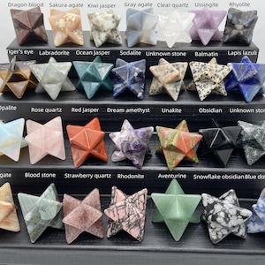 1&#39;&#39; Natural Hand carved Crystal Merkaba Star，Crystal Merkaba Star，Quartz Crystal，Halloween/Christmas gift，Crystal ornament，Crystal healing