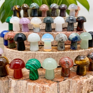 Special offer！Natural crystal mushroom/Mini mushroom/Small mushroom/Mushroom pendant/Mushroom carved/Mushroom necklace/crystal healing