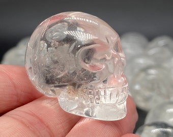 top!Carved Clear Melting Skull quartz stone Crystal Healing Crystal Decorate top!Carved Clear Melting Skull quartz stone Crystal Healing Crystal Decorate