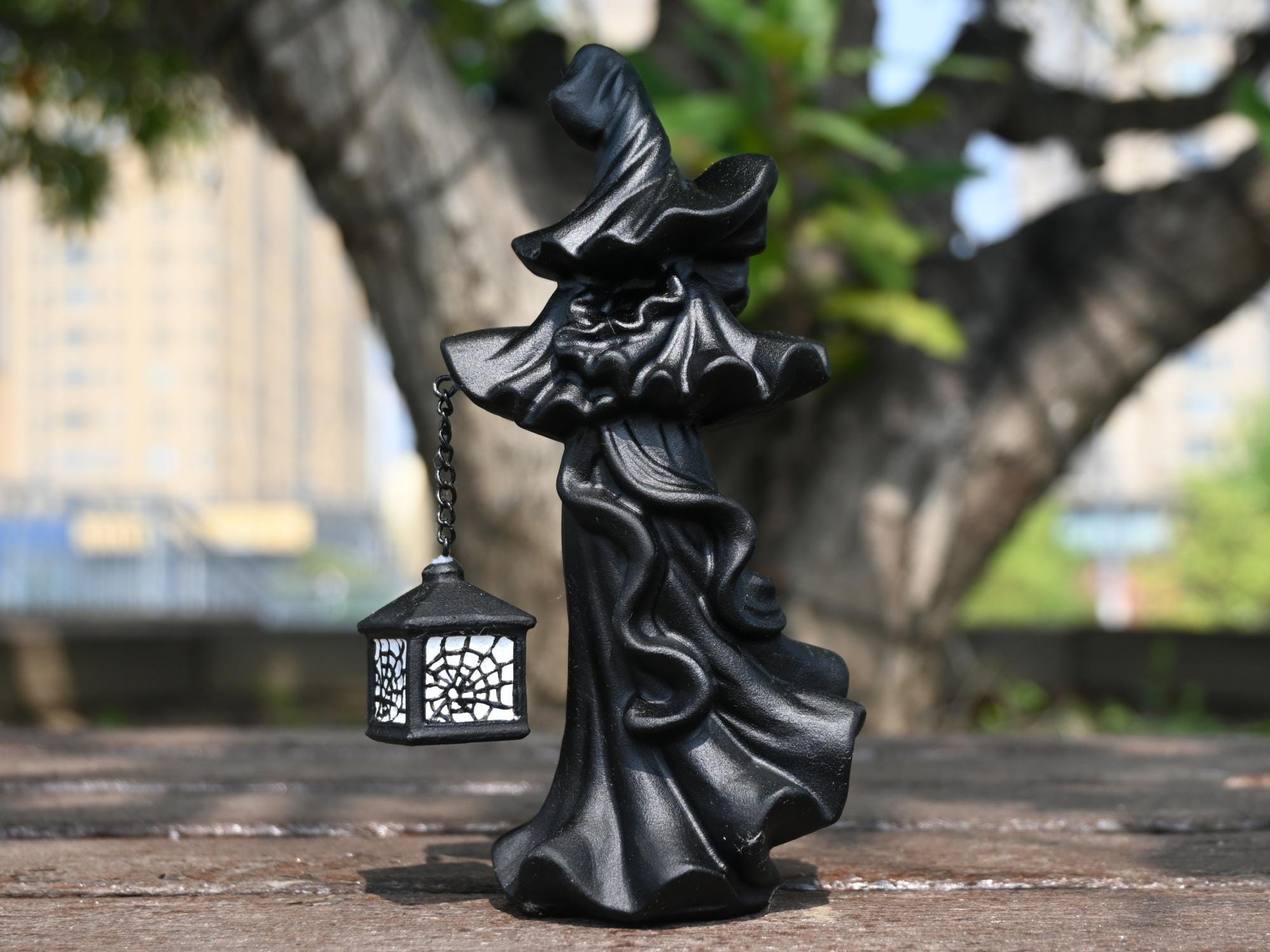 5.8インチ天然黒曜石魔女、クリスタルプレゼント、クリスタル魔女