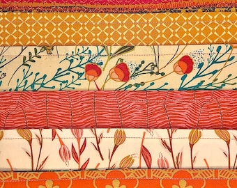 Boho Floral Cotton Placemats Set of 4 | Reversible Indie Folk Dining Mats