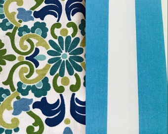 Azul elegante, bandana reversible, bandana perro/gato