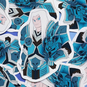 Arthas Menethil Vinyl Sticker - World of Warcraft Wrath of the Lich King Sticker - Cute WoW Gaming Sticker for Bullet Journel - Laptop Decal