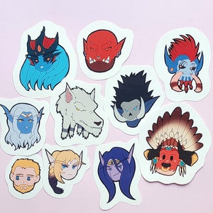 Cute World of Warcraft Character Stickers Series 2 - WoW Chibi Stickers - Kawaii Gamer Sticker for Bullet Journal - Vinyl Sticker for Laptop