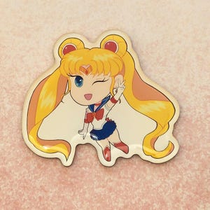 Sailor Moon Fridge Magnet - Usagi Tsukino Acrylic Fridge Magnet - Anime Chibi Kitchen Decor - 90s Anime Merch - Cute Fridge Magnets