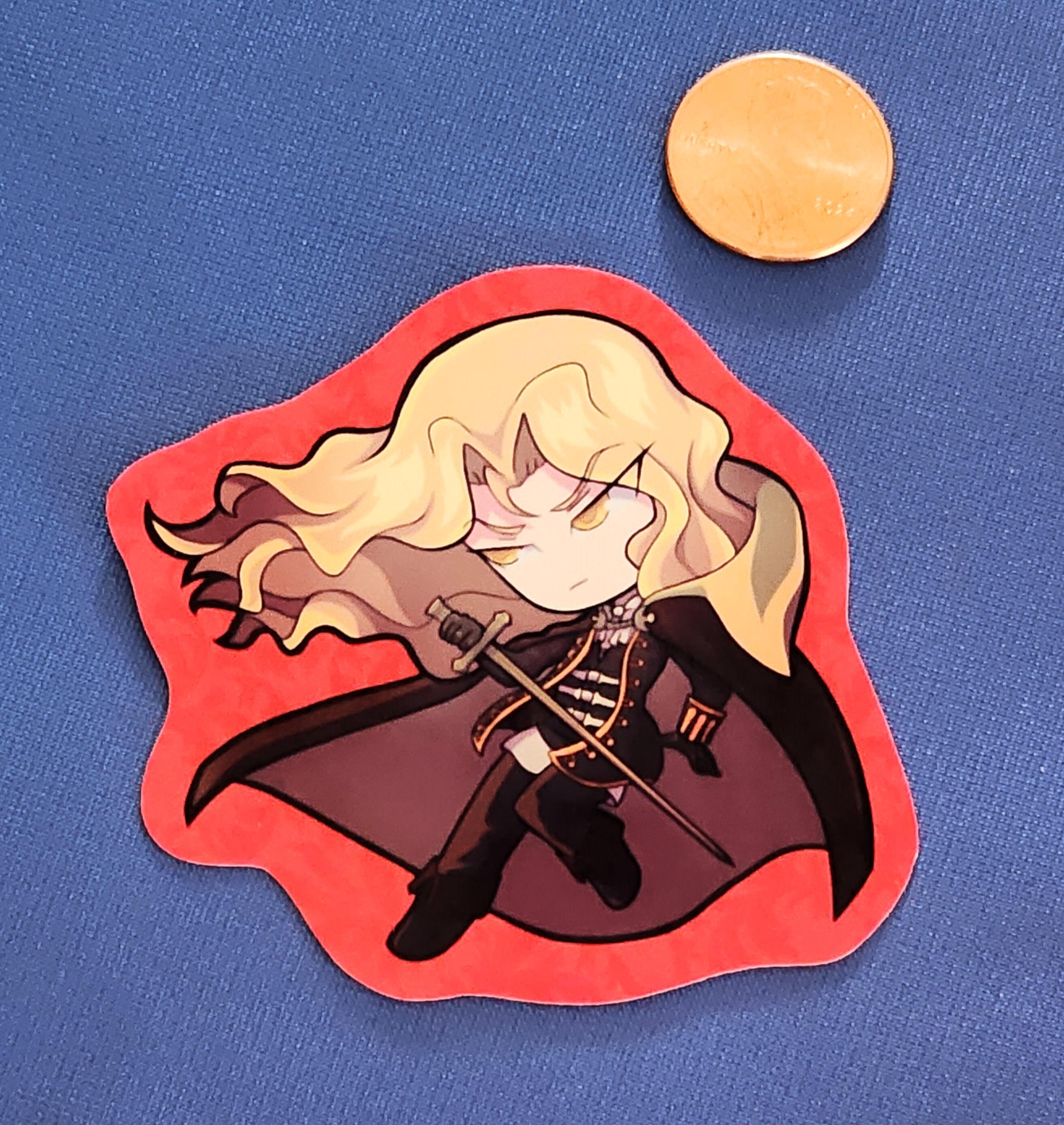 Alucard Vinyl Sticker - Castlevania Matte Sticker - Cute Chibi Gaming ...