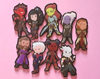 Baldur's Gate 3 Fridge Magnets - BG3 Merch - Gamer Fridge Decor - Geeky Refrigerator Magnets - BG3 Gift Idea - Baldurs Gate Magnets