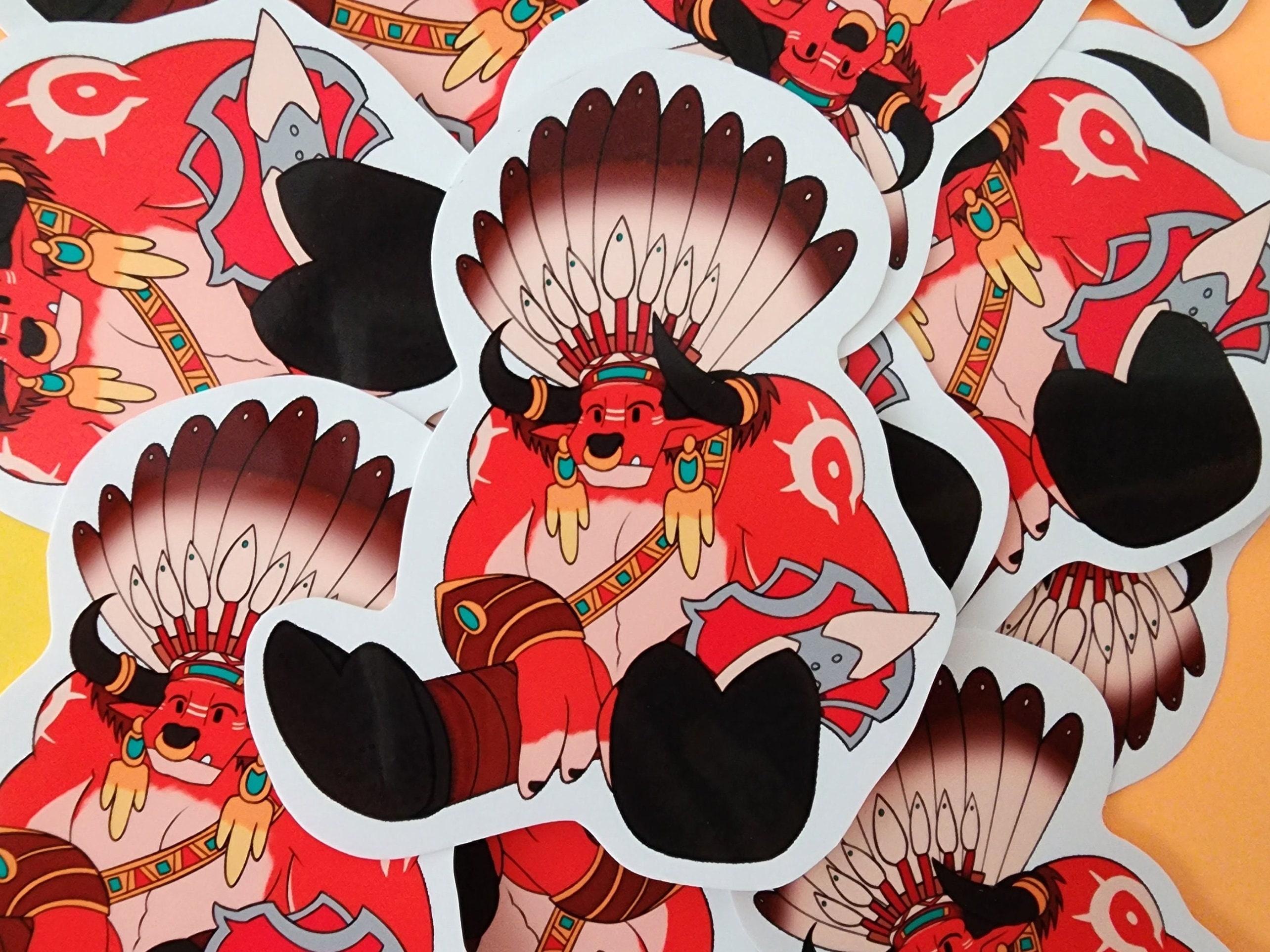Prw Phone Sticker Cute Baine Bloodhoof Vinyl Sticker - World of Warcraft Tauren Matte ...