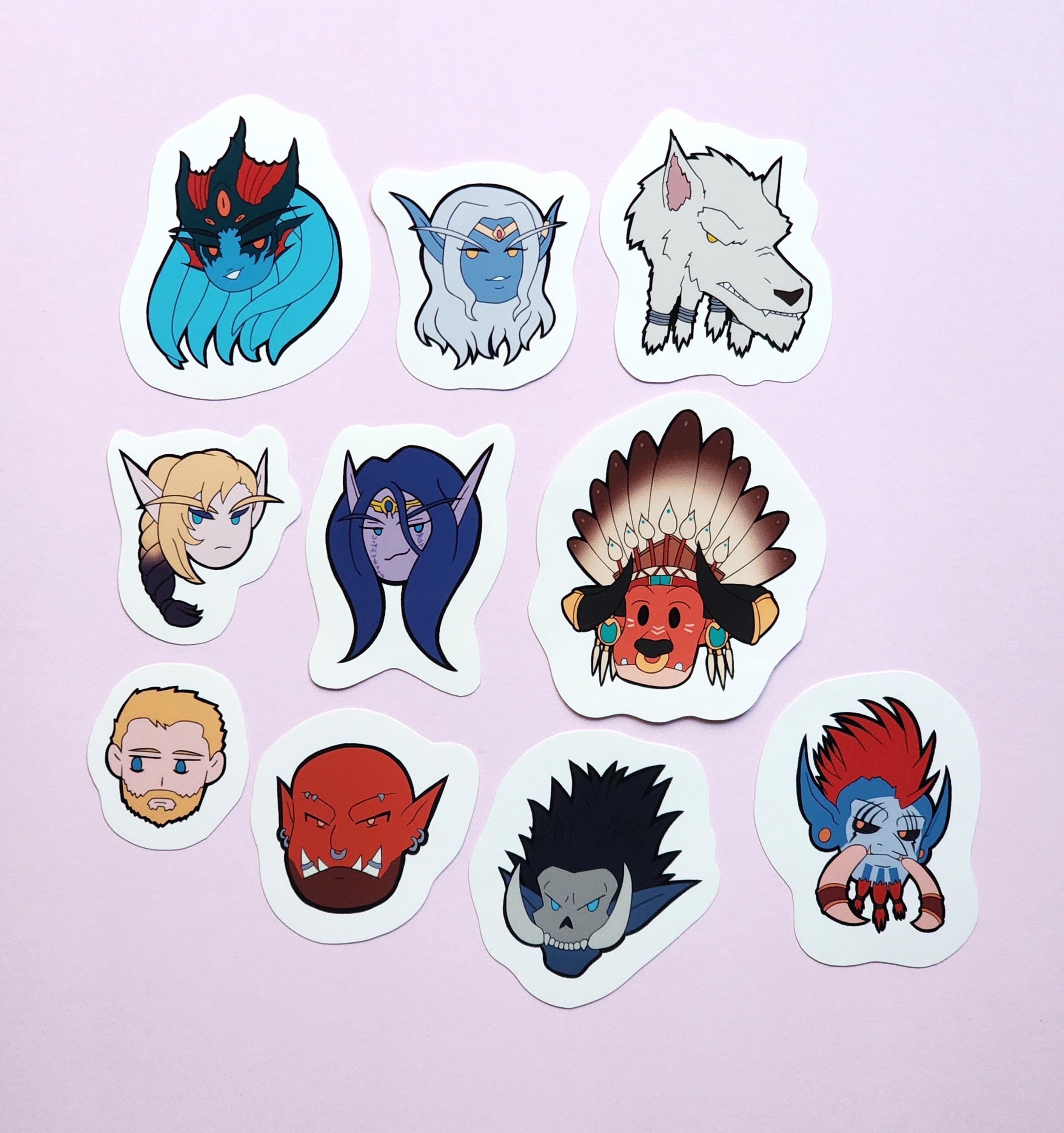Wow Nice Sticker Cute World of Warcraft Character Stickers Series 2 - Wow Chibi Stickers ...