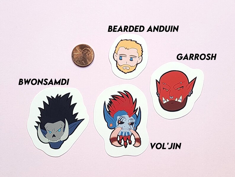 Wow Nice Sticker Cute World of Warcraft Character Stickers Series 2 - Wow Chibi Stickers ...