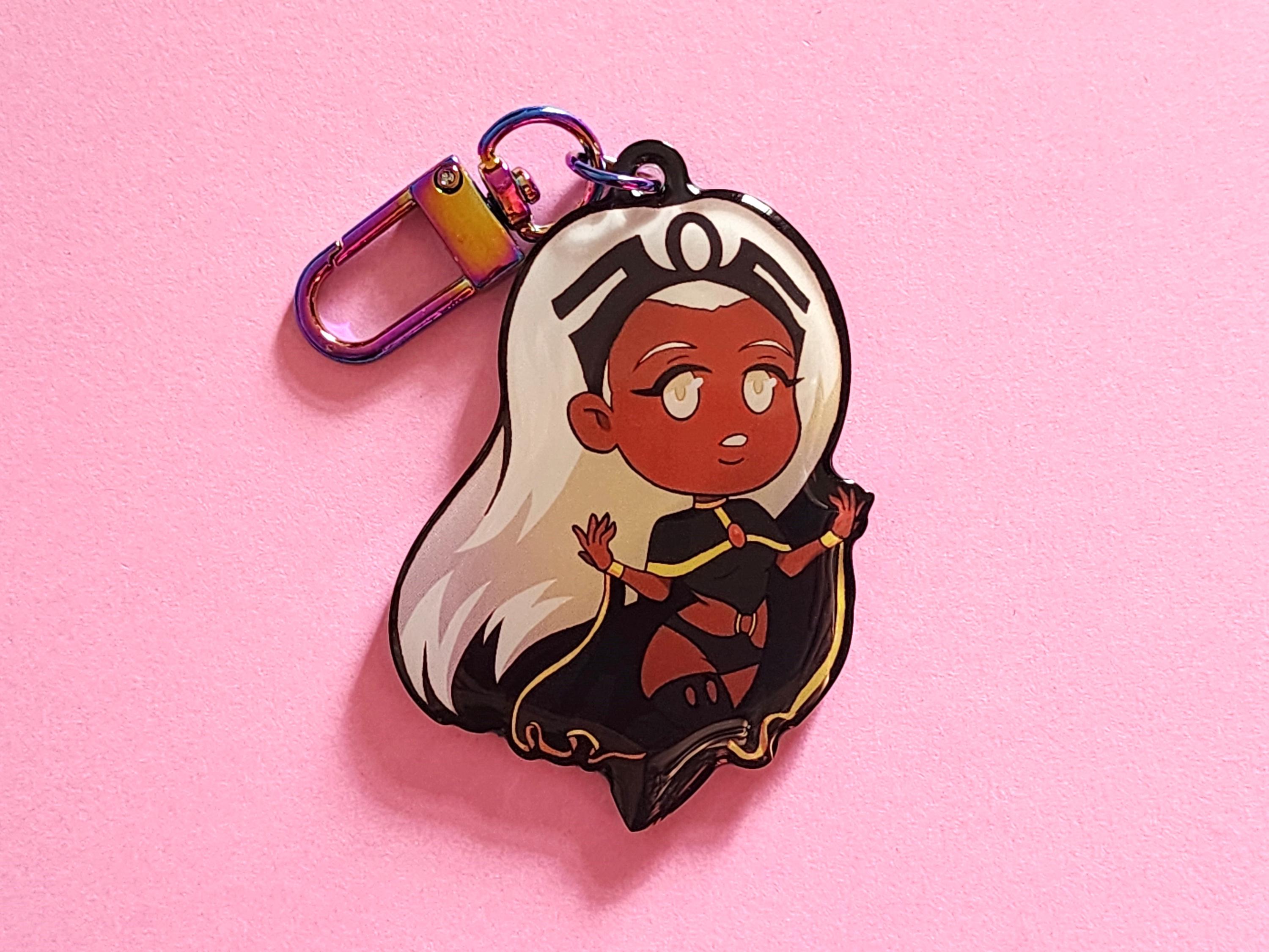 Storm Acrylic Charm - Cute Superhero Bag Charm - Ororo Munroe