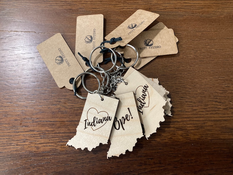 Indiana Keychain - Etsy