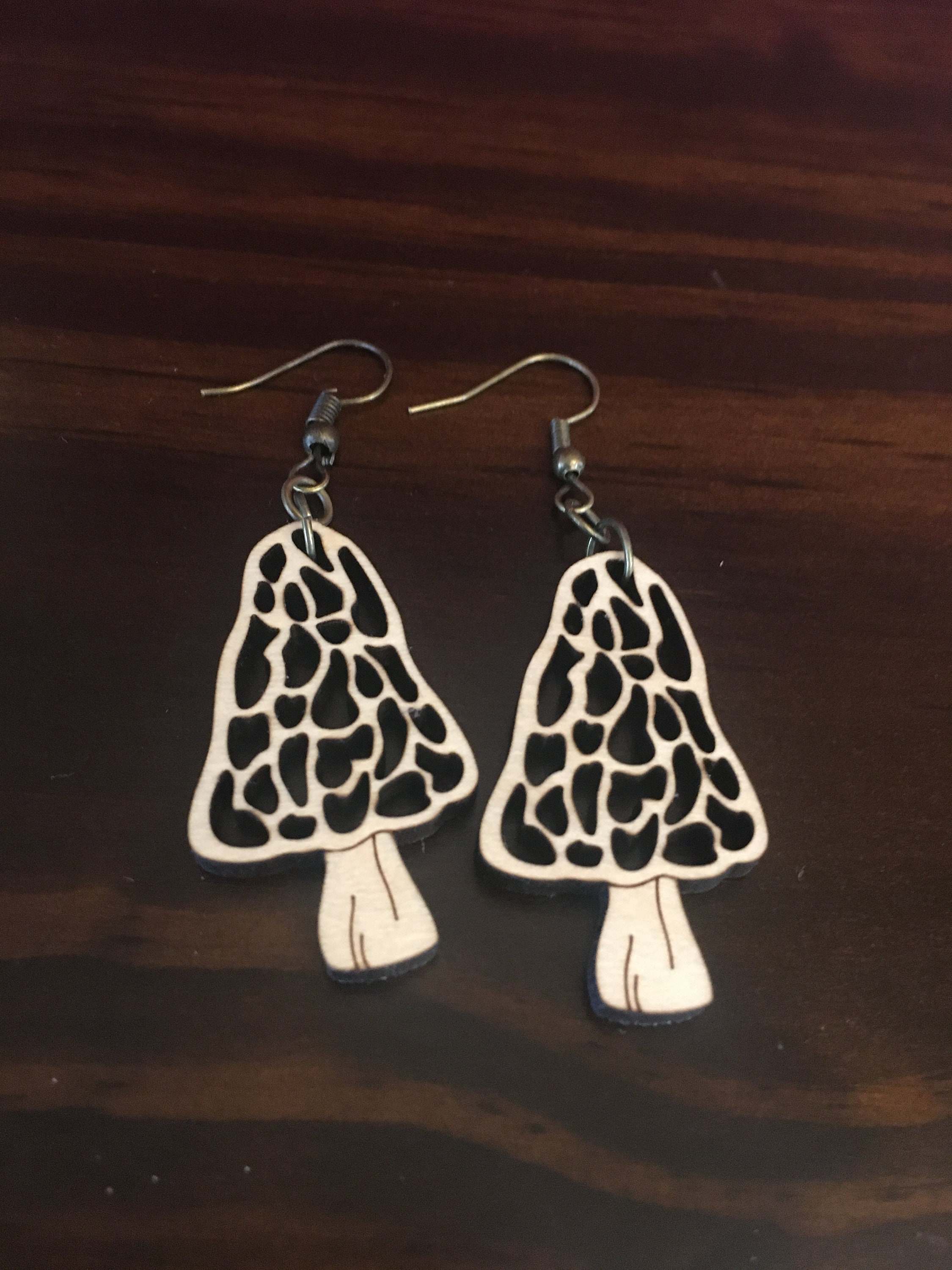 Morel Mushroom Laser Cut Jewelry Etsy