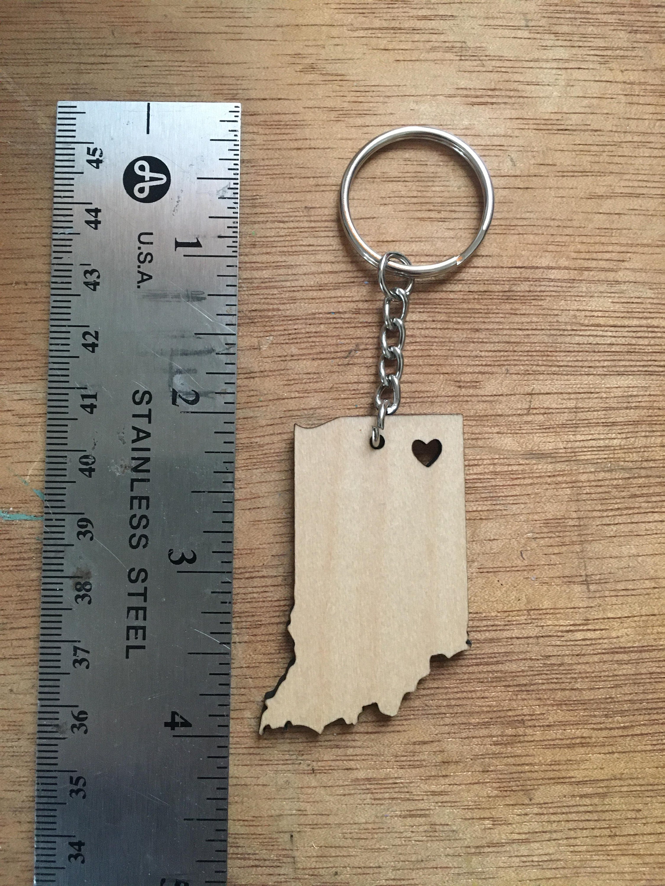 Indiana Keychain - Etsy