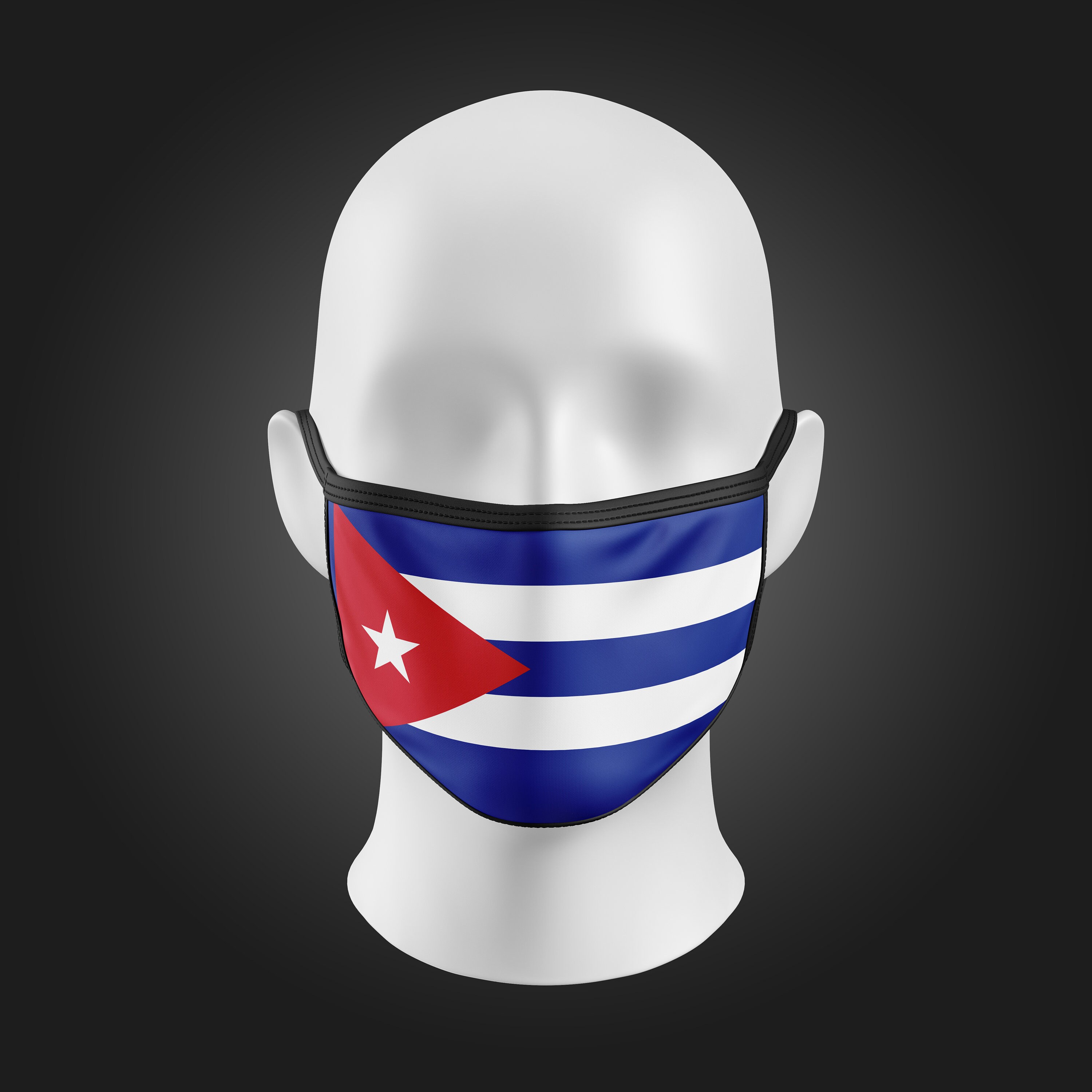 Cuba Face Mask Design With Filter Pocket | Etsy