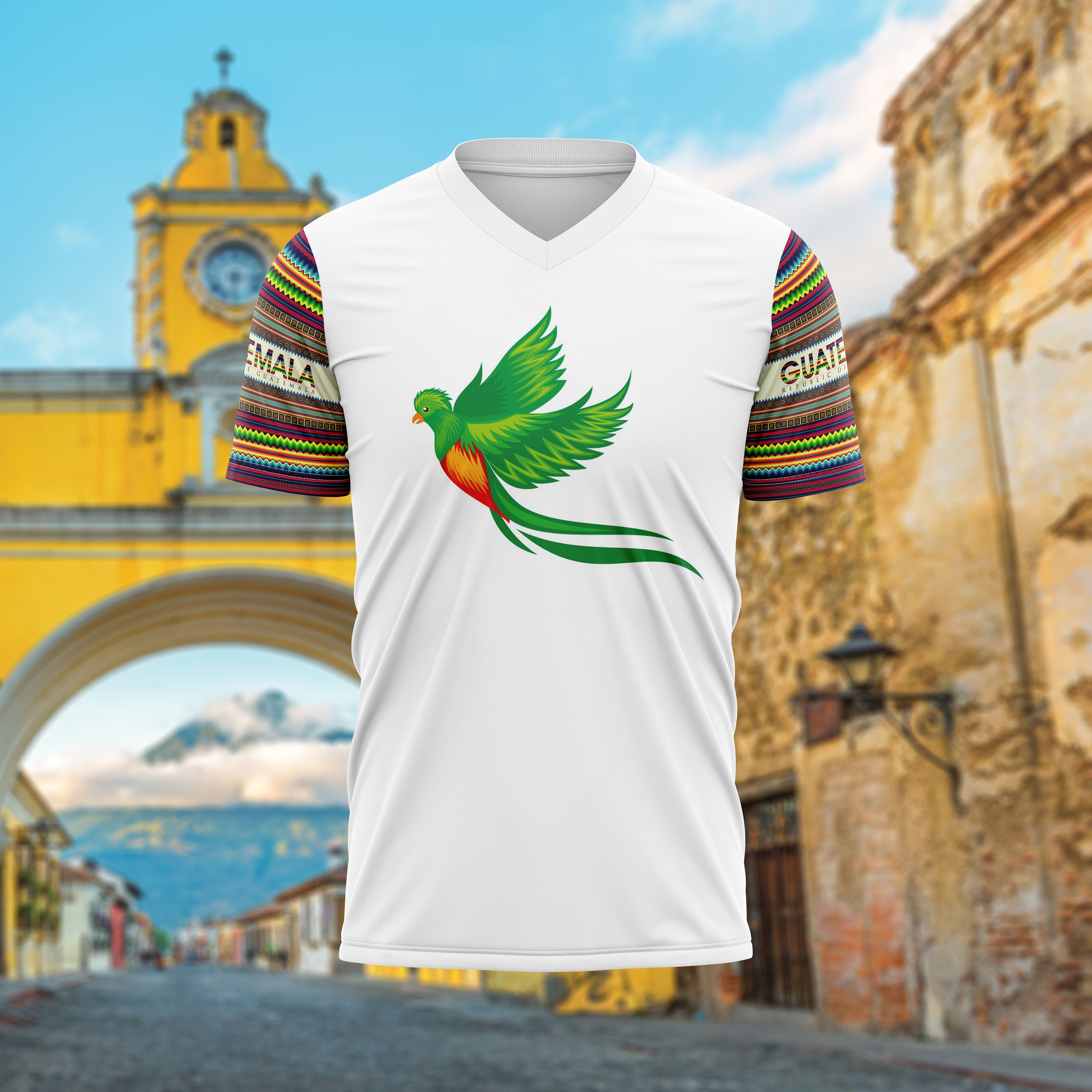 Guatemala camiseta de manga corta camiseta de la bandera de Etsy
