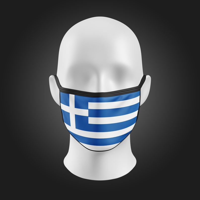Greece Face Mask Design With Filter Pocket Etsy