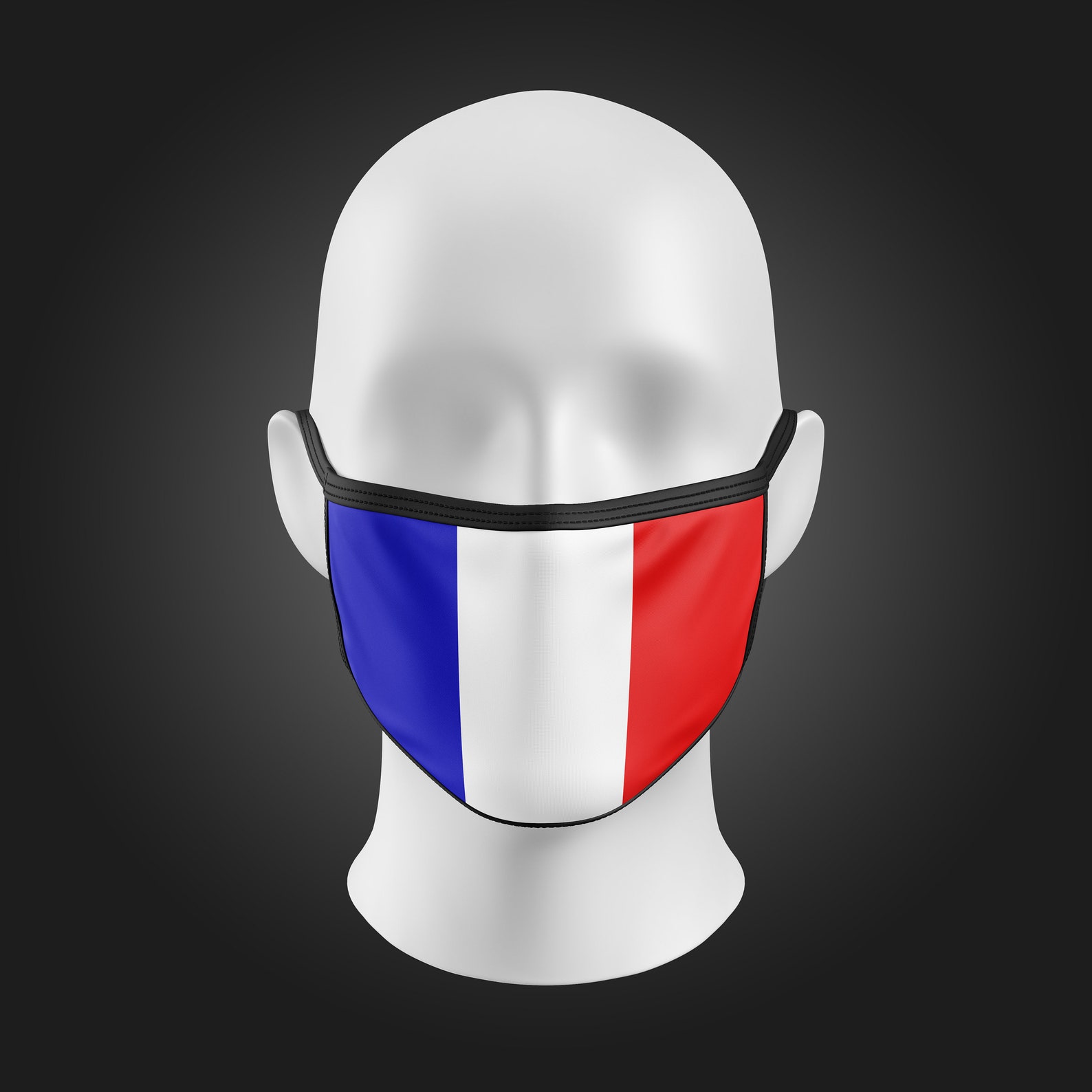 France Face Mask Design With Filter Pocket Etsy