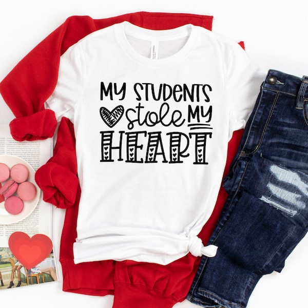 My Students Stole my Heart Shirt //  Kindergarten Teacher Tee // Valentines Teacher Shirt // Valentines Day Teacher Shirt