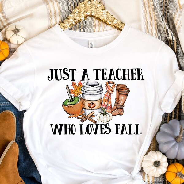 Just a Teacher Who Loves Fall Svg - Etsy