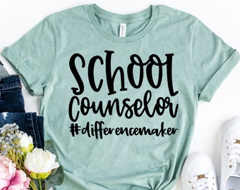 School Counselor Difference Maker //  School Counselor Tee // Counselor Shirt // School Counseling // School Counselor Shirt